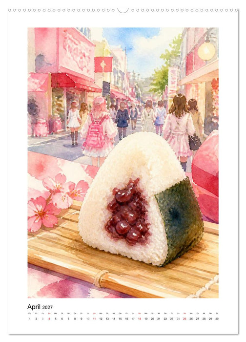 GEMALTE GAUMENFREUDEN - Onigiri (CALVENDO Premium Wandkalender 2027)