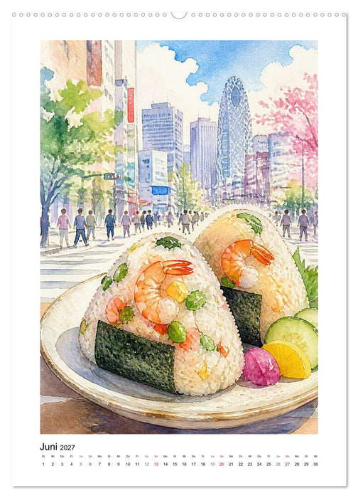 GEMALTE GAUMENFREUDEN - Onigiri (CALVENDO Premium Wandkalender 2027)
