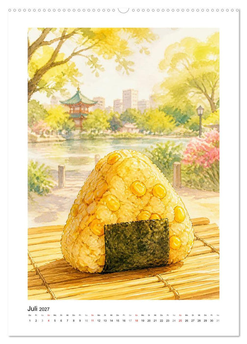 GEMALTE GAUMENFREUDEN - Onigiri (CALVENDO Premium Wandkalender 2027)