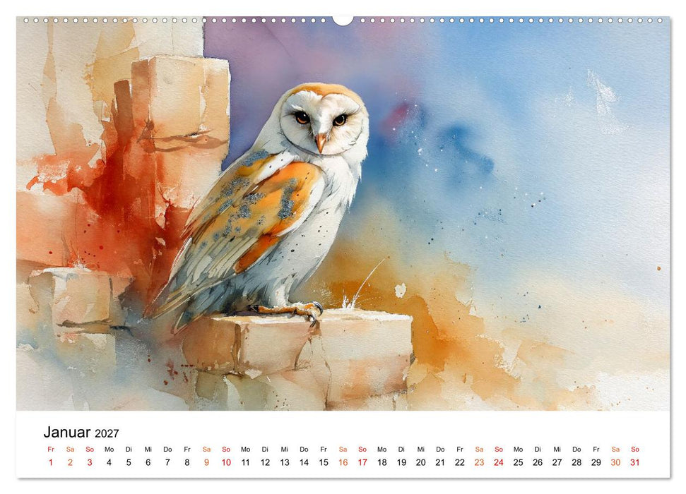 Tiere unserer Heimat in sanften Farben (CALVENDO Wandkalender 2027)