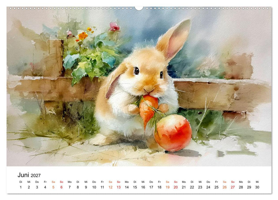 Tiere unserer Heimat in sanften Farben (CALVENDO Wandkalender 2027)
