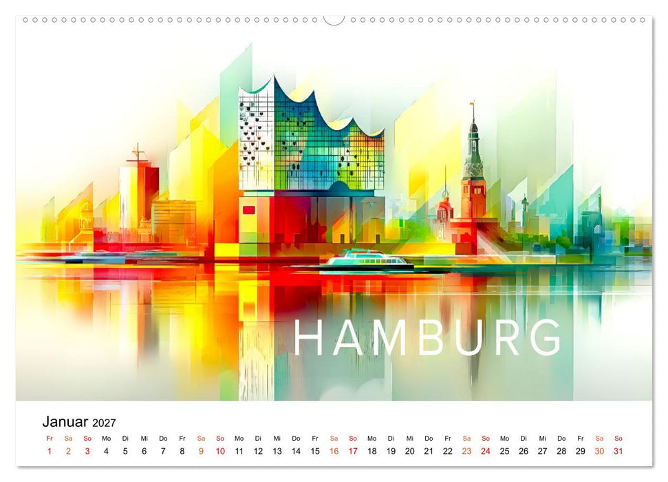 City Colors Europa - Die bunte Städte Kollektion (CALVENDO Premium Wandkalender 2027)