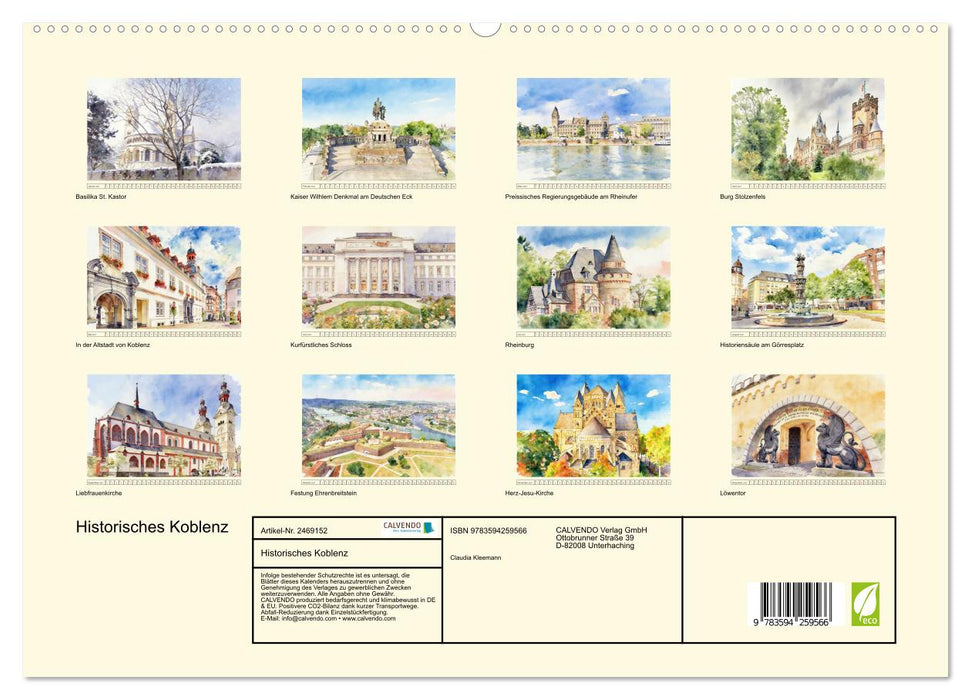 Historisches Koblenz (CALVENDO Premium Wandkalender 2027)