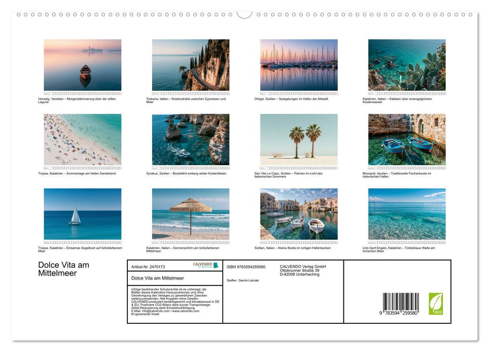 Dolce Vita am Mittelmeer (CALVENDO Premium Wandkalender 2027)