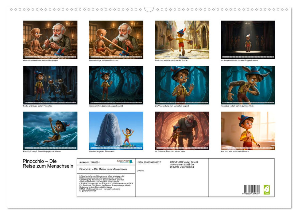Pinocchio – Die Reise zum Menschsein (CALVENDO Wandkalender 2027)