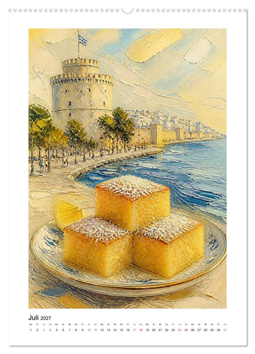 GEMALTE GAUMENFREUDEN - Balkan-Süßspeisen (CALVENDO Premium Wandkalender 2027)