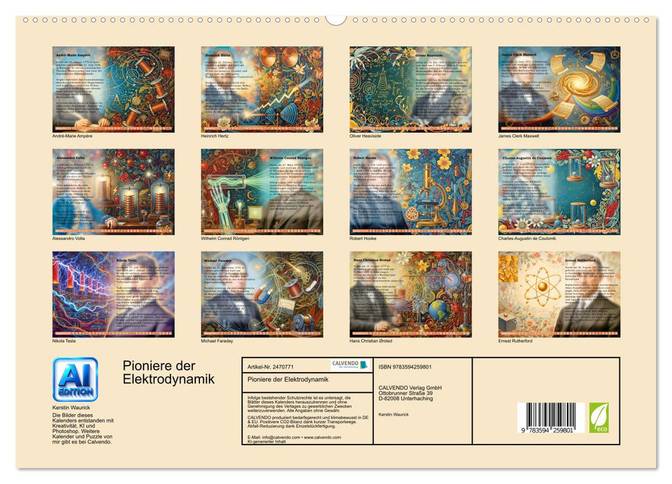 Pioniere der Elektrodynamik (CALVENDO Wandkalender 2027)