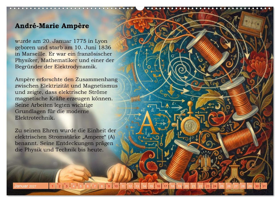 Pioniere der Elektrodynamik (CALVENDO Wandkalender 2027)
