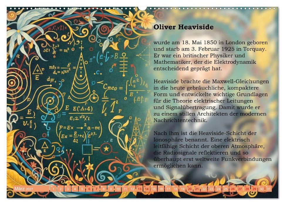 Pioniere der Elektrodynamik (CALVENDO Wandkalender 2027)