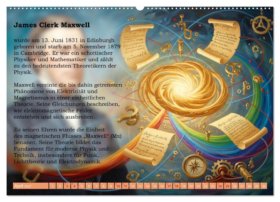 Pioniere der Elektrodynamik (CALVENDO Wandkalender 2027)