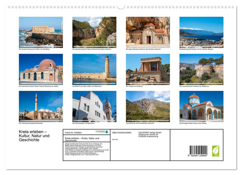 Kreta erleben – Kultur, Natur und Geschichte (CALVENDO Premium Wandkalender 2027)