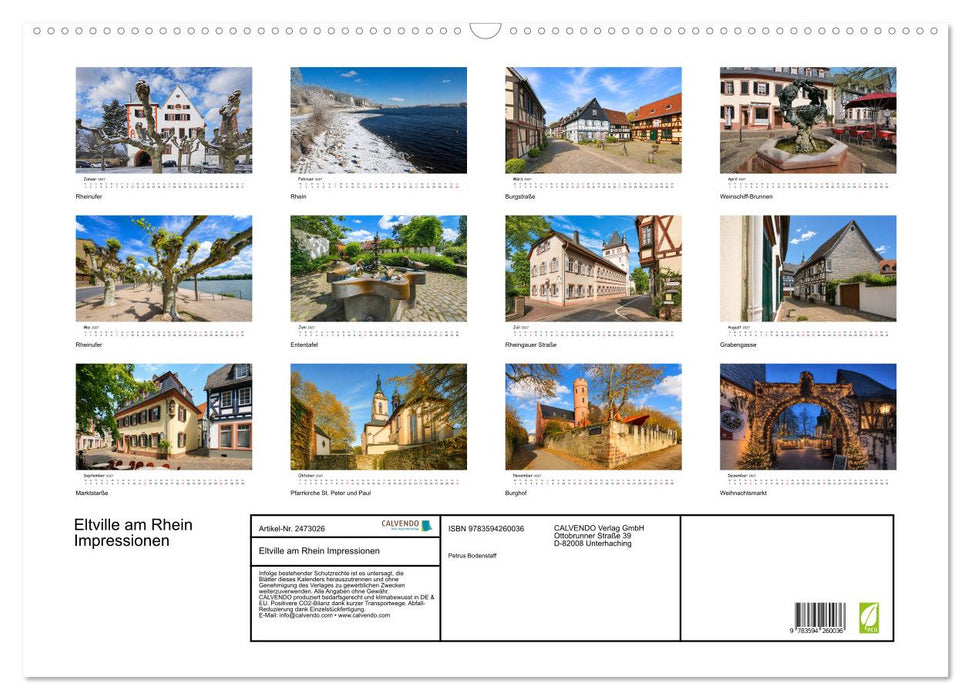 Eltville am Rhein Impressionen (CALVENDO Wandkalender 2027)
