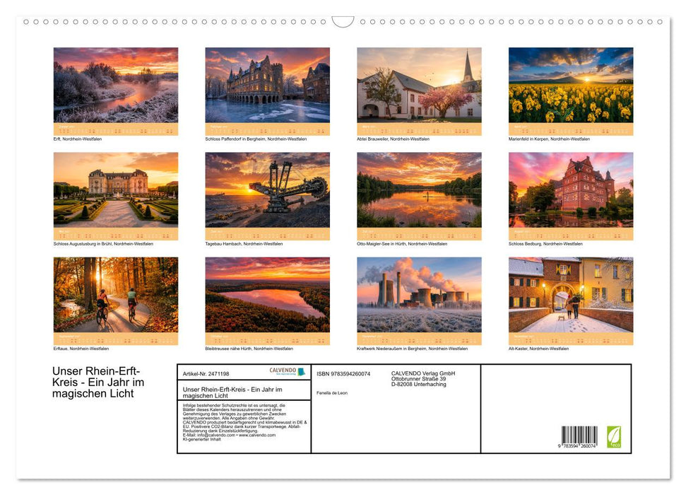 Unser Rhein-Erft-Kreis - Ein Jahr im magischen Licht (CALVENDO Wandkalender 2027)