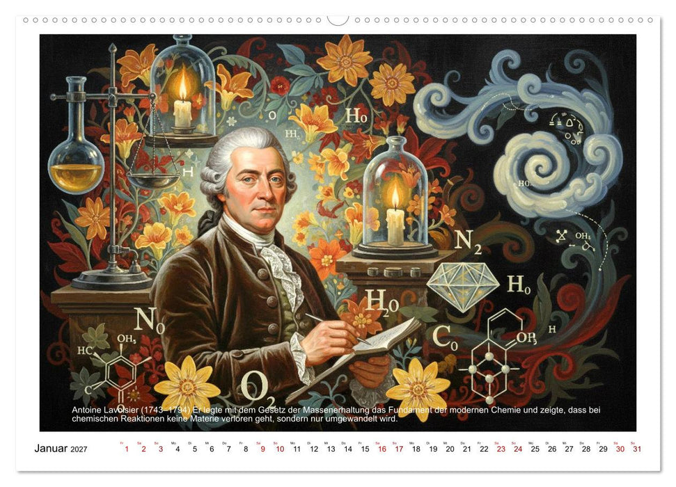 Große Chemiker der Geschichte (CALVENDO Premium Wandkalender 2027)