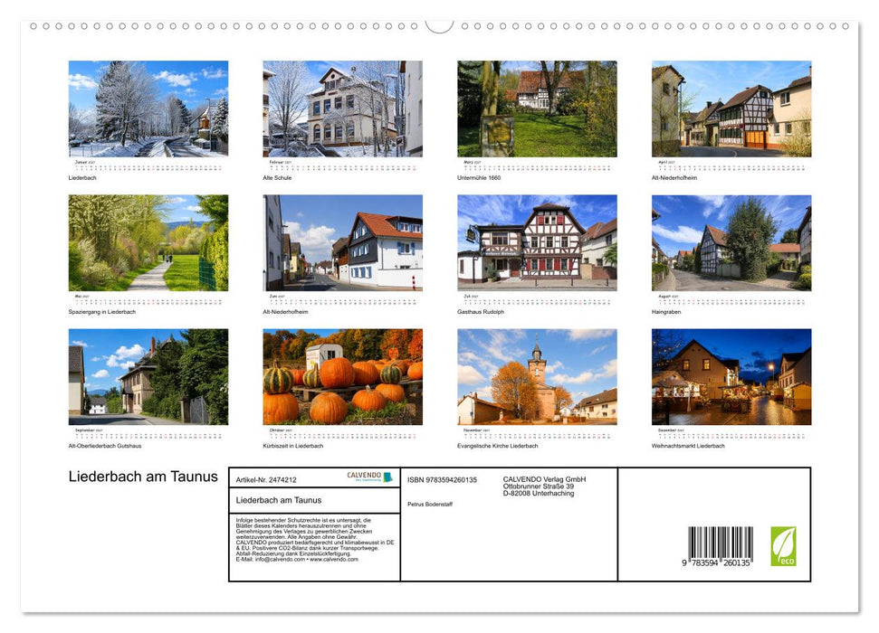 Liederbach am Taunus (CALVENDO Premium Wandkalender 2027)