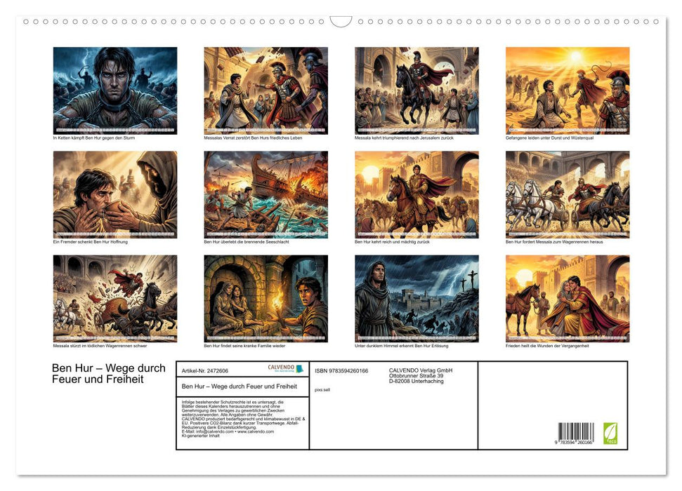 Ben Hur – Wege durch Feuer und Freiheit (CALVENDO Wandkalender 2027)