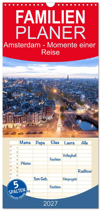 Amsterdam - Momente einer Reise (CALVENDO Familienplaner 2027)