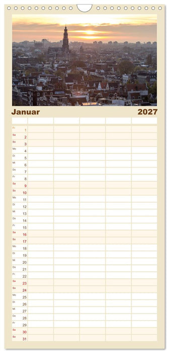Amsterdam - Momente einer Reise (CALVENDO Familienplaner 2027)