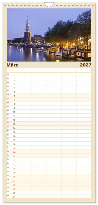 Amsterdam - Momente einer Reise (CALVENDO Familienplaner 2027)