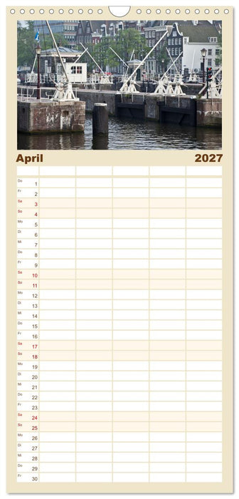 Amsterdam - Momente einer Reise (CALVENDO Familienplaner 2027)