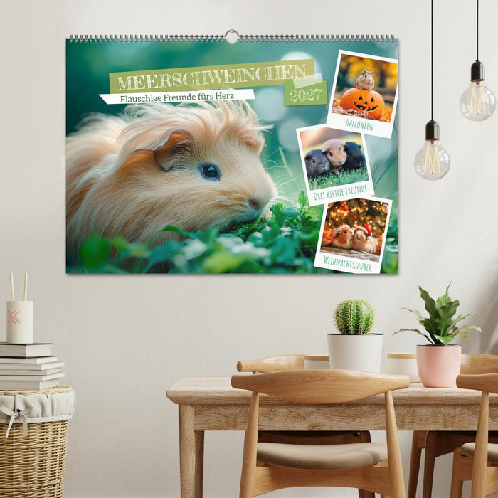 Meerschweinchen - Flauschige Freunde fürs Herz (CALVENDO Wandkalender 2027)