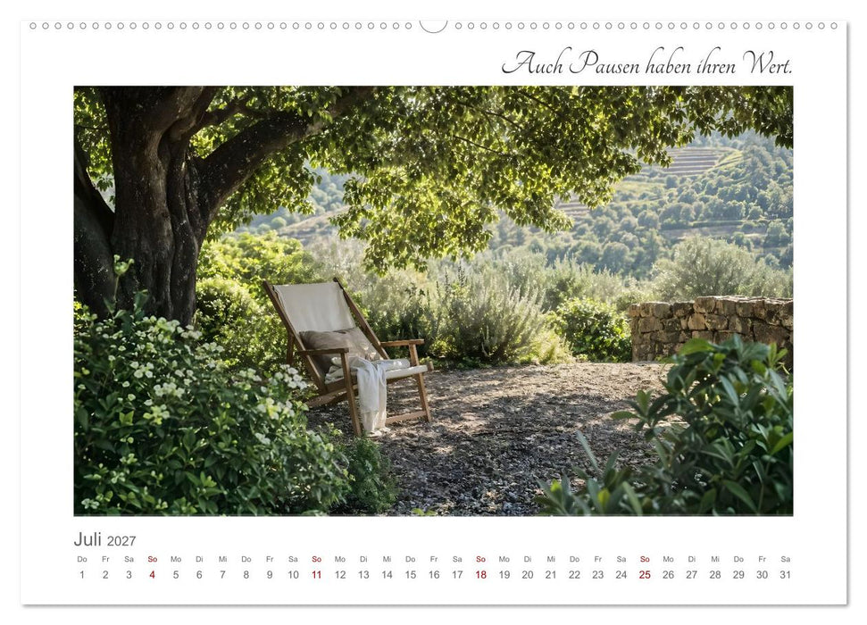 Dort, wo es leiser wird - Zwölf Orte zum Ankommen, Durchatmen und Verweilen (CALVENDO Premium Wandkalender 2027)