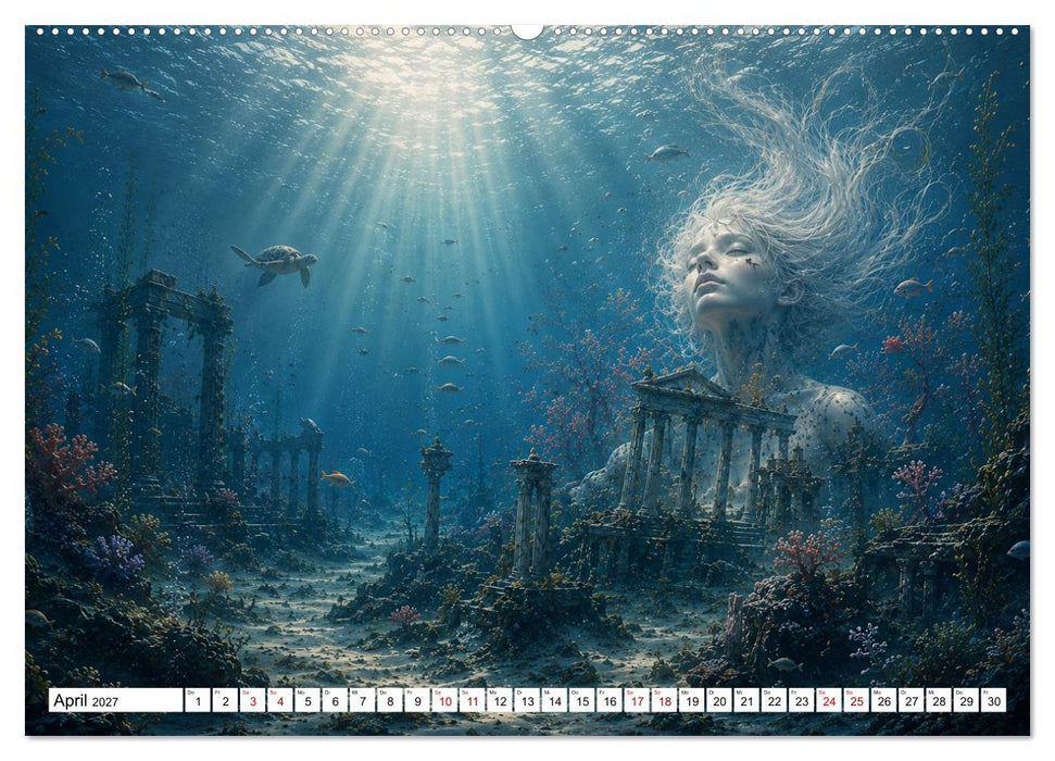 Atlantis der Träume - Magische Unterwasserwelten voller Fantasie (CALVENDO Premium Wandkalender 2027)