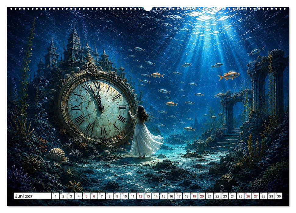 Atlantis der Träume - Magische Unterwasserwelten voller Fantasie (CALVENDO Premium Wandkalender 2027)