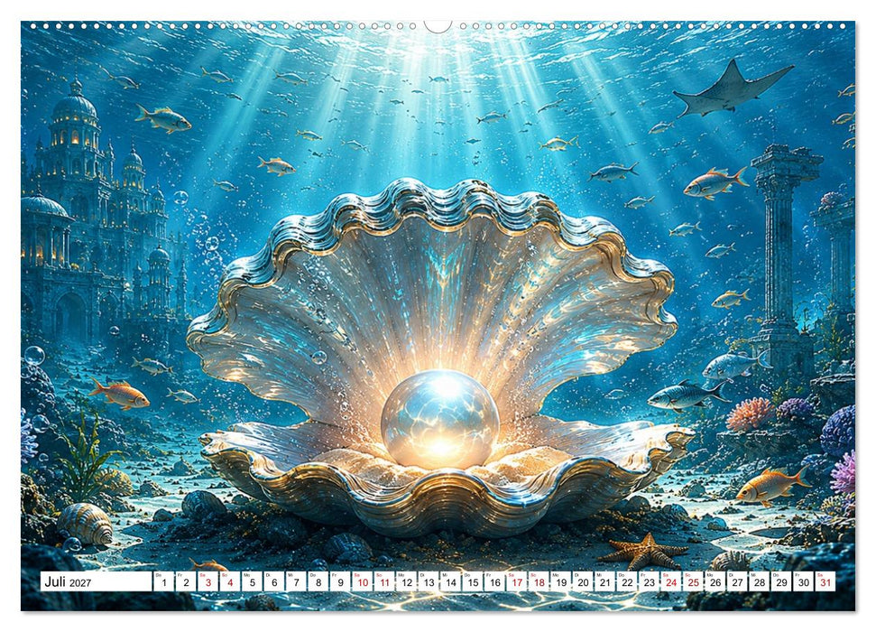 Atlantis der Träume - Magische Unterwasserwelten voller Fantasie (CALVENDO Premium Wandkalender 2027)