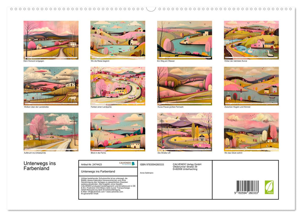 Unterwegs ins Farbenland (CALVENDO Premium Wandkalender 2027)