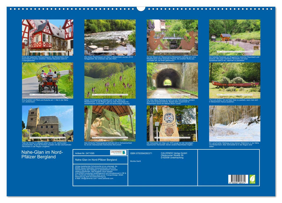 Nahe-Glan im Nord-Pfälzer Bergland (CALVENDO Wandkalender 2027)