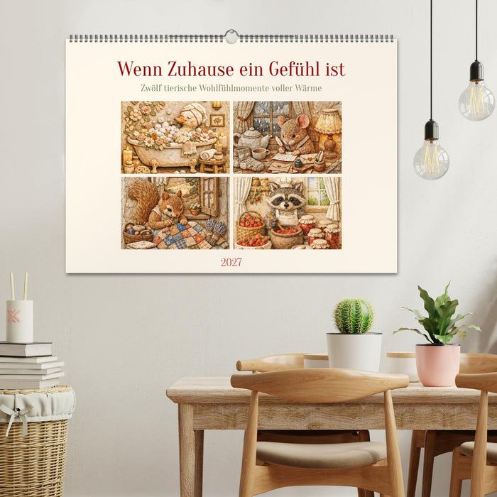 Wenn Zuhause ein Gefühl ist - Zwölf tierische Wohlfühlmomente voller Wärme (CALVENDO Wandkalender 2027)