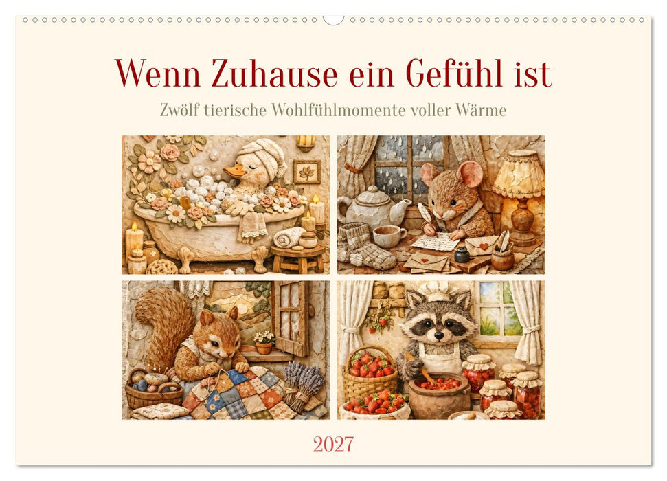 Wenn Zuhause ein Gefühl ist - Zwölf tierische Wohlfühlmomente voller Wärme (CALVENDO Wandkalender 2027)