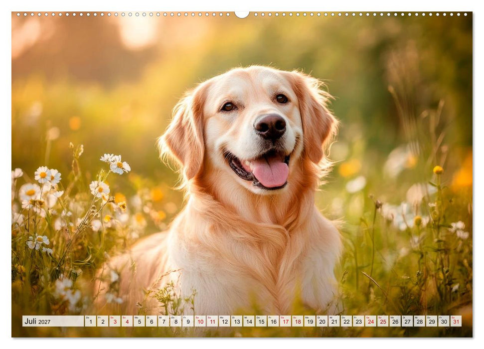 Süße Golden Retriever - Freunde fürs Leben (CALVENDO Premium Wandkalender 2027)