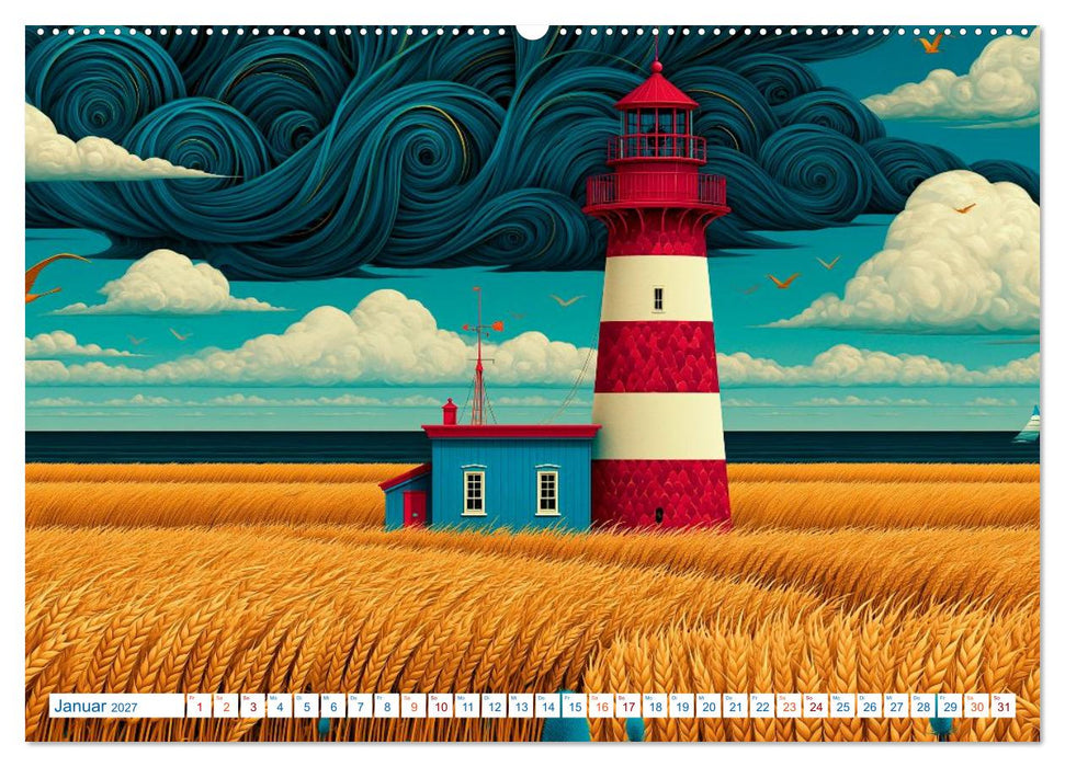 Küstenfantasien mit Fernwehgarantie (CALVENDO Premium Wandkalender 2027)