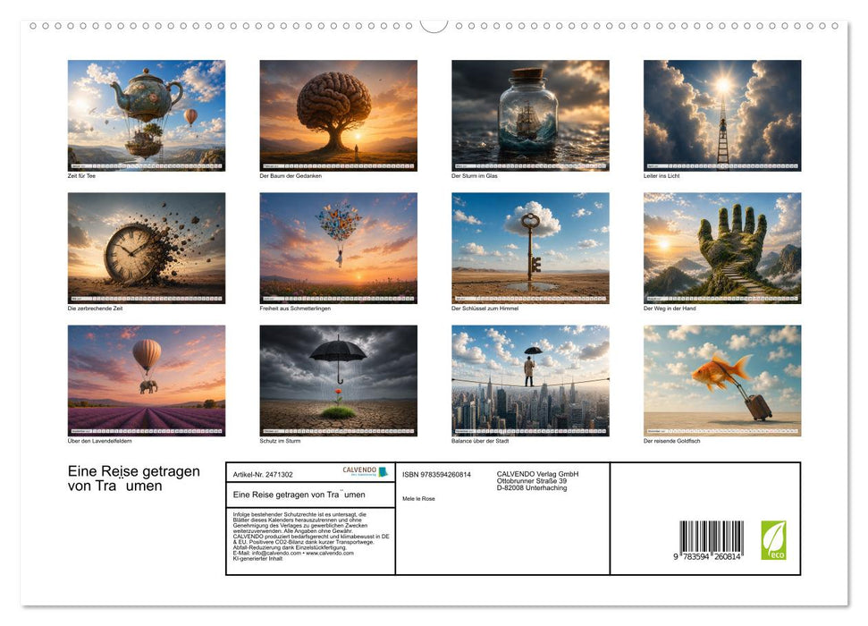 Eine Reise getragen von Träumen (CALVENDO Premium Wandkalender 2027)