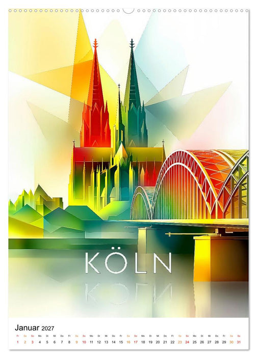 City Colors Europa - Städte & Farben (CALVENDO Premium Wandkalender 2027)