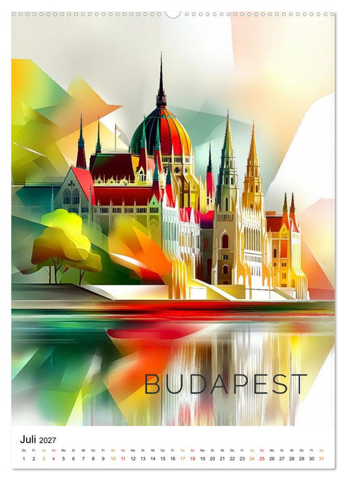 City Colors Europa - Städte & Farben (CALVENDO Premium Wandkalender 2027)