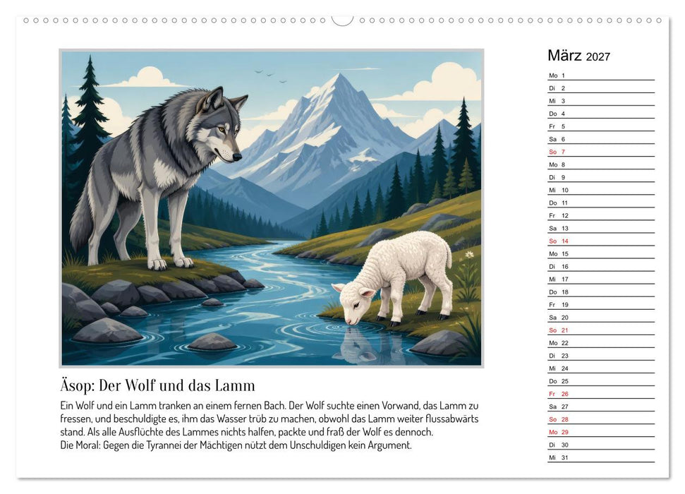 Klassische Tierfabeln (CALVENDO Wandkalender 2027)
