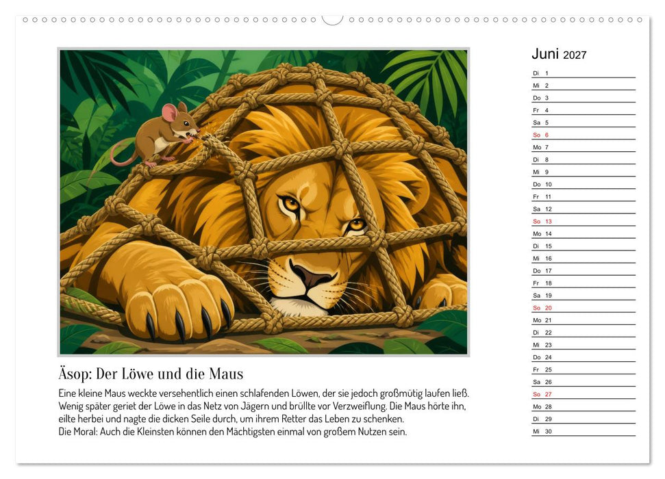 Klassische Tierfabeln (CALVENDO Wandkalender 2027)