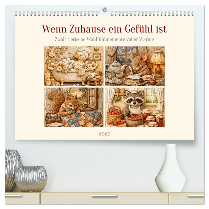 Wenn Zuhause ein Gefühl ist - Zwölf tierische Wohlfühlmomente voller Wärme (CALVENDO Premium Wandkalender 2027)