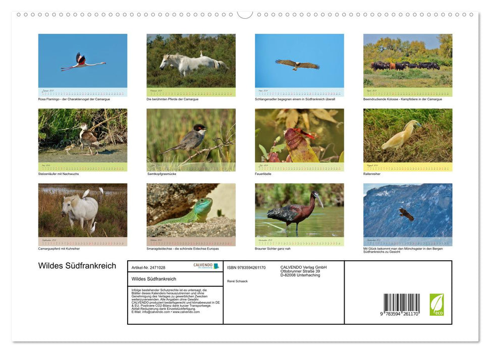 Wildes Südfrankreich (CALVENDO Premium Wandkalender 2027)