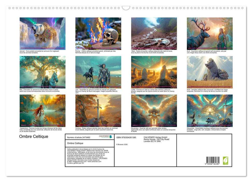 Ombre Celtique (CALVENDO Calendrier mensuel 2027)