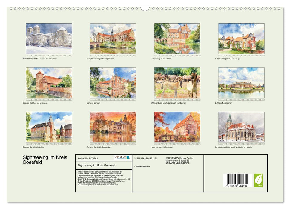 Sightseeing im Kreis Coesfeld (CALVENDO Premium Wandkalender 2027)
