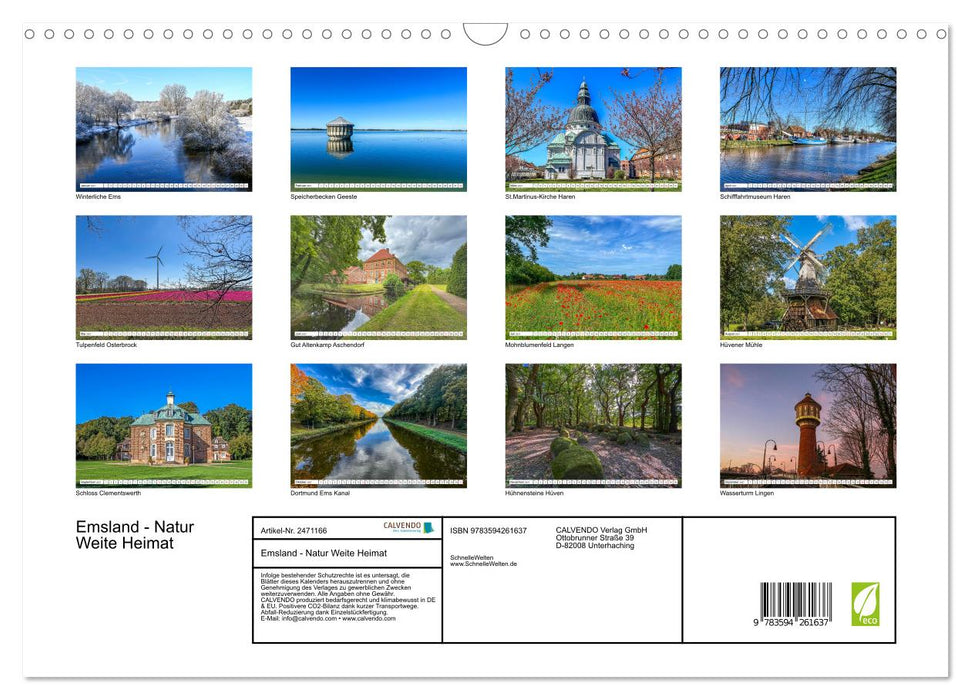 Emsland - Natur Weite Heimat (CALVENDO Wandkalender 2027)