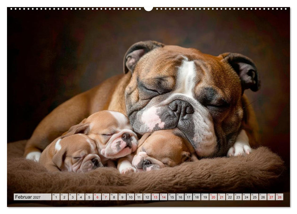 Englische Bulldoggen - Treue Blicke und große Herzen (CALVENDO Premium Wandkalender 2027)