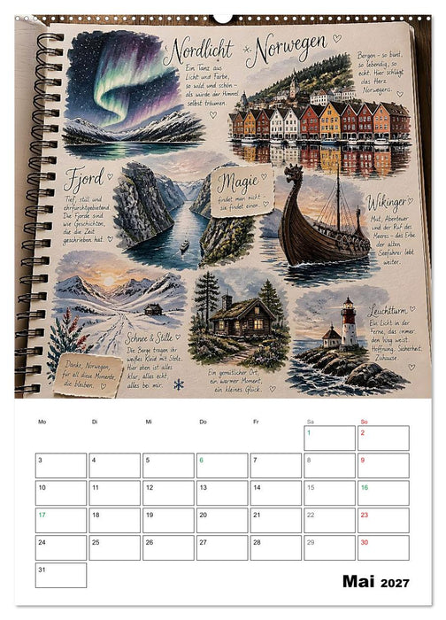Mein Sketchbook der 12 schönsten Länder (CALVENDO Wandkalender 2027)