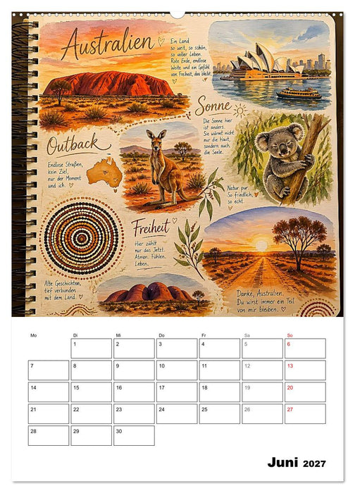 Mein Sketchbook der 12 schönsten Länder (CALVENDO Wandkalender 2027)