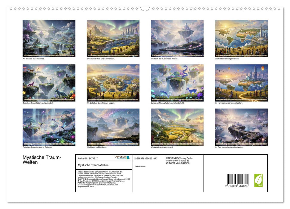 Mystische Traum-Welten (CALVENDO Premium Wandkalender 2027)
