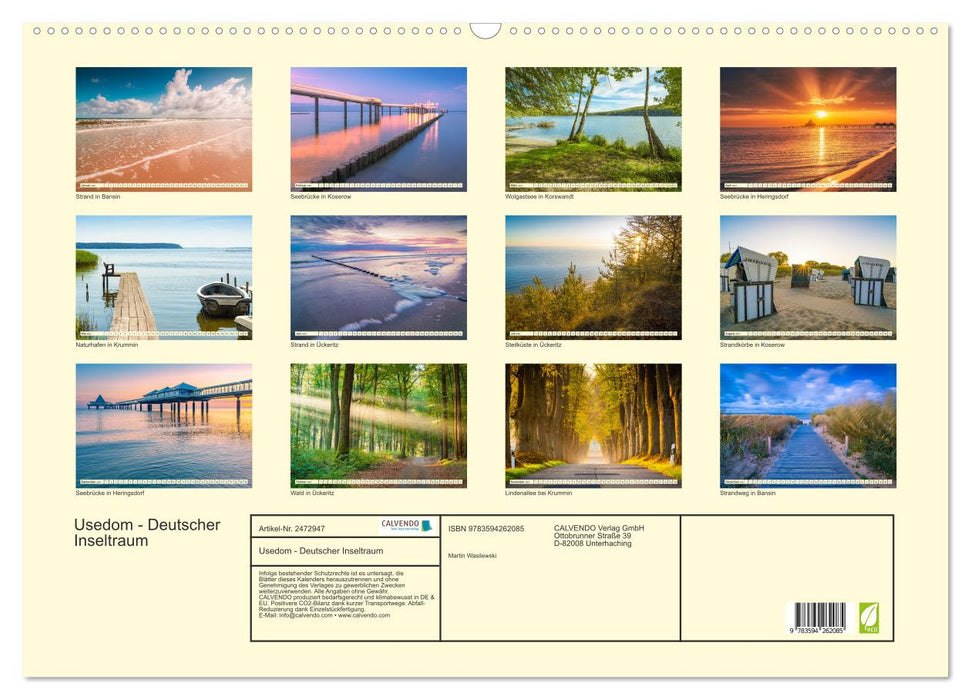 Usedom - Deutscher Inseltraum (CALVENDO Wandkalender 2027)